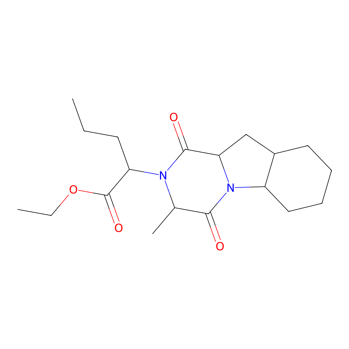 Perindopril diketopiperazine molecular structure, CAS 129970-98-5