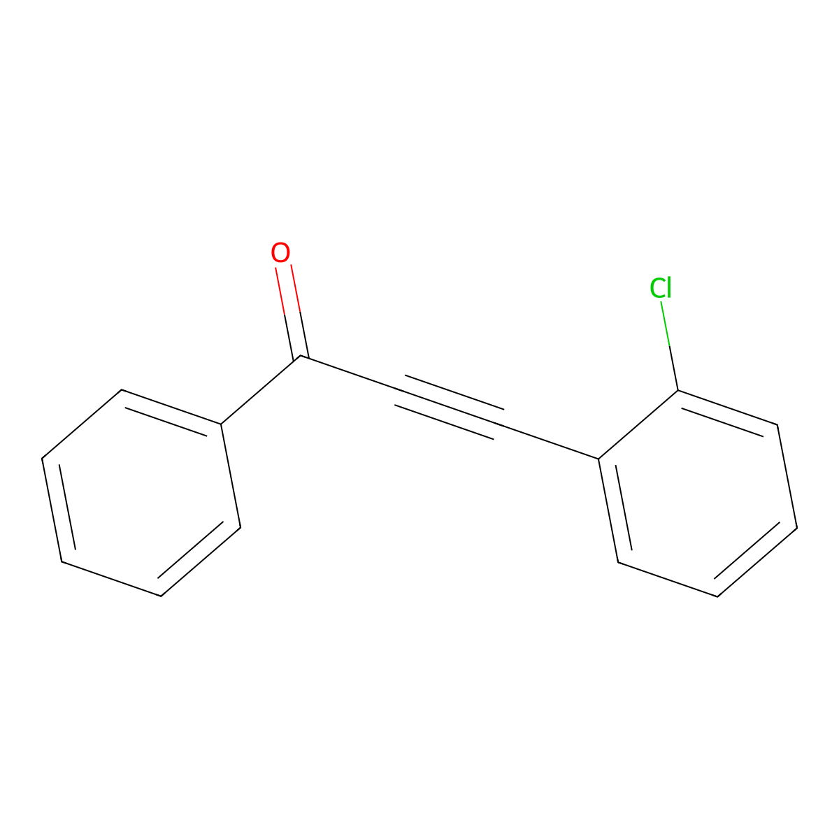 3-(2-Chlorophenyl)-1-phenyl-2-propyn-1-one molecular structure, CAS 129972-91-4