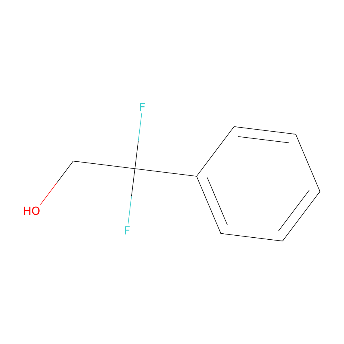 2,2-Difluoro-2-phenylethanol molecular structure, CAS 129973-51-9