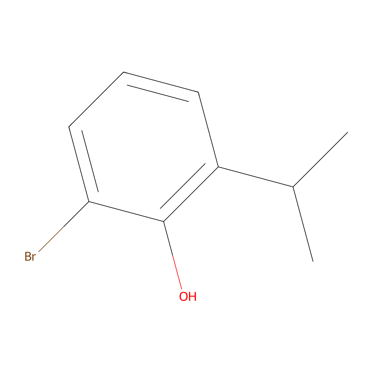 2-Bromo-6-isopropylphenol molecular structure, CAS 129976-32-5