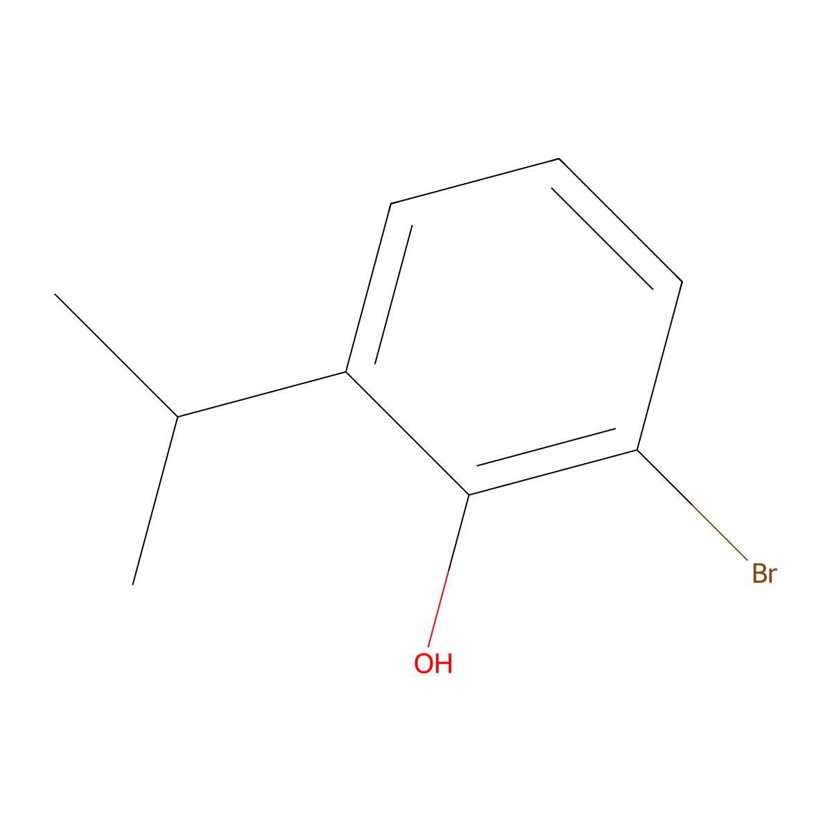 2-Bromo-6-isopropylphenol molecular structure, CAS 129976-32-5