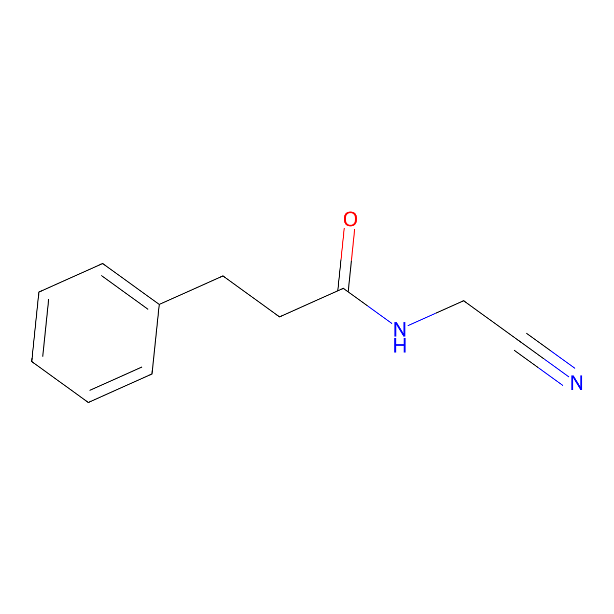N-(cyanomethyl)-3-phenylpropanamide molecular structure, CAS 129977-03-3