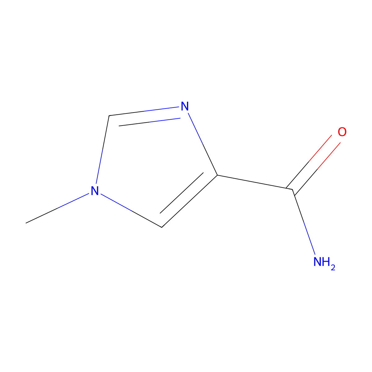 1-methyl-1H-imidazole-4-carboxamide molecular structure, CAS 129993-47-1