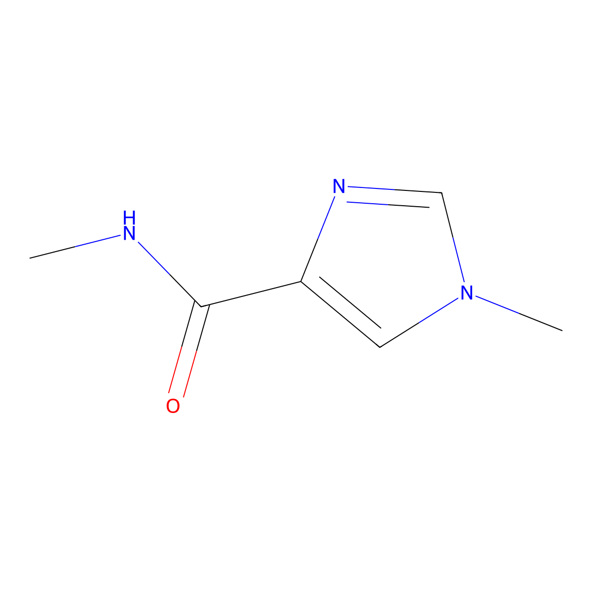 N,1-dimethyl-1H-imidazole-4-carboxamide molecular structure, CAS 129993-50-6
