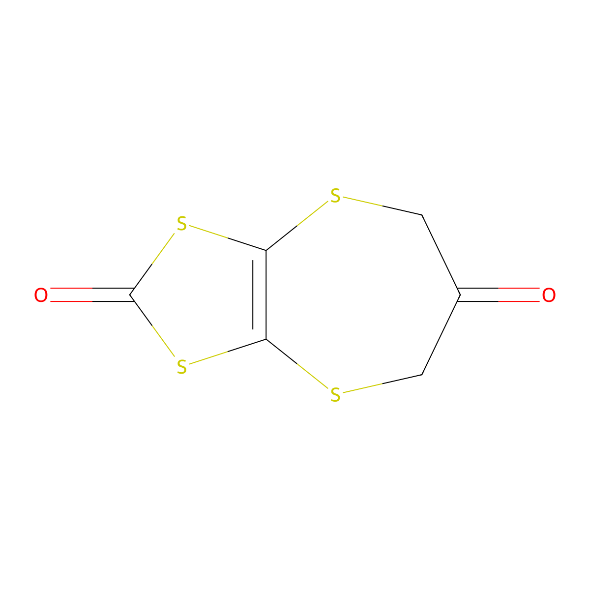 5H-1,3-Dithiolo[4,5-b][1,4]dithiepin-2,6(7H)-dione molecular structure, CAS 129993-54-0