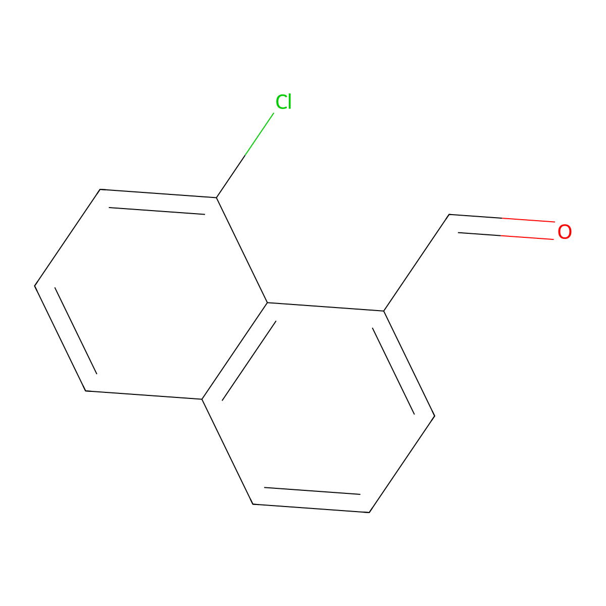 8-Chloronaphthalene-1-carbaldehyde molecular structure, CAS 129994-50-9