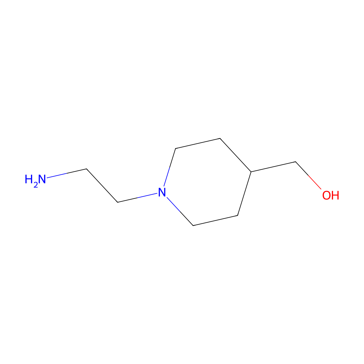 [1-(2-Aminoethyl)piperidin-4-yl]methanol molecular structure, CAS 129999-62-8