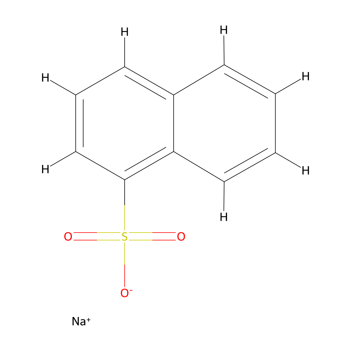 sodium naphthalene-1-sulfonate molecular structure, CAS 130-14-3