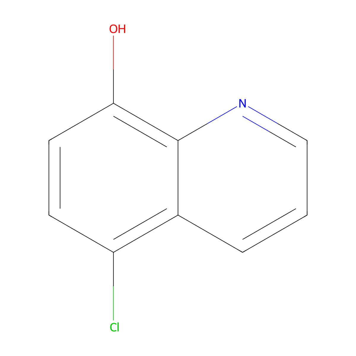 5-Chloro-8-hydroxyquinoline molecular structure, CAS 130-16-5