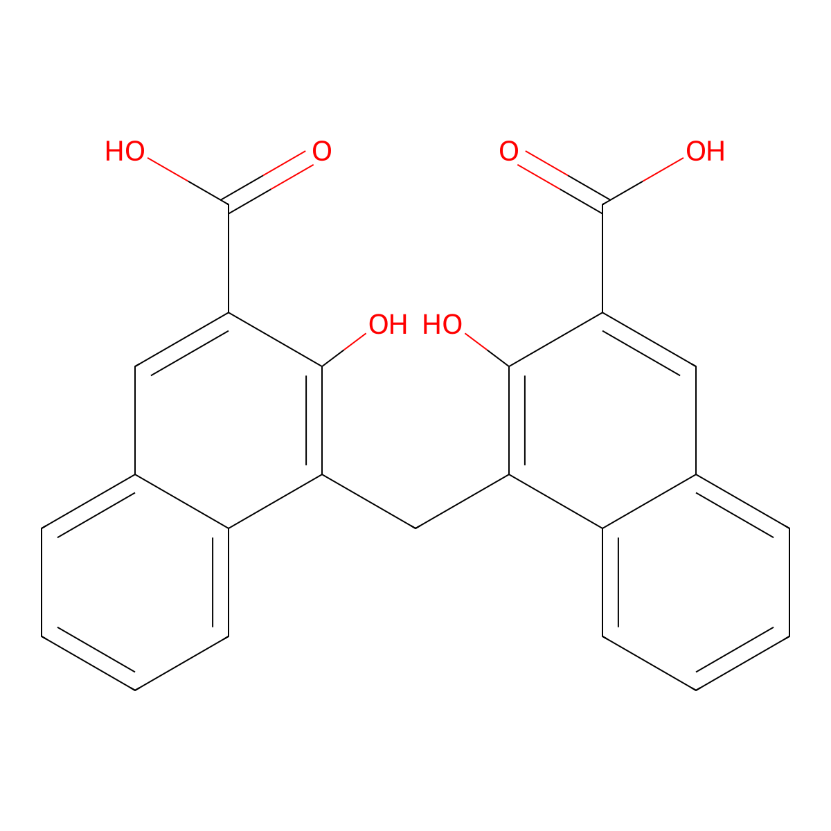 Pamoic Acid molecular structure, CAS 130-35-8
