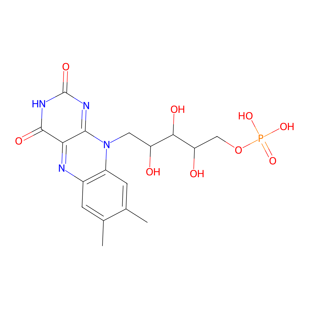 Flavin Mononucleotide molecular structure, CAS 130-40-5