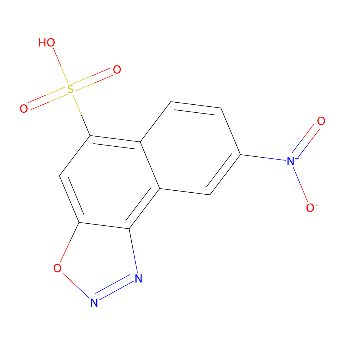 Naphth[1,2-d][1,2,3]oxadiazole-5-sulfonic acid, 8-nitro- molecular structure, CAS 130-59-6