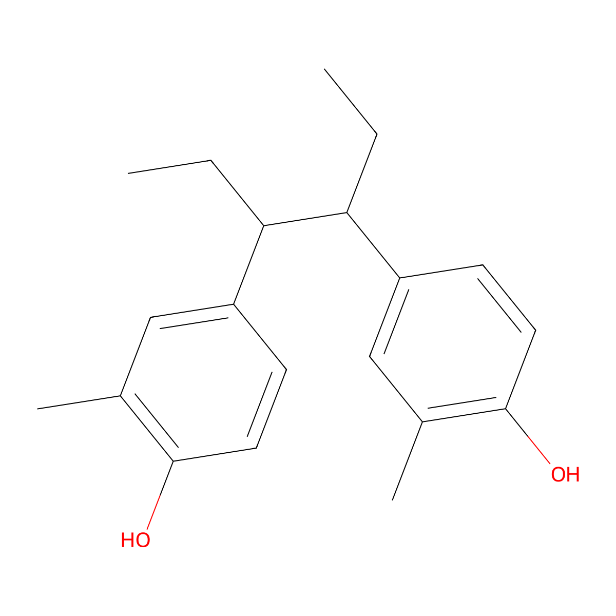 Methestrol molecular structure, CAS 130-73-4