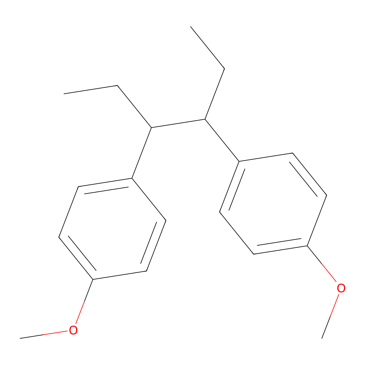3,4-Bis(4-methoxyphenyl)hexane molecular structure, CAS 130-78-9