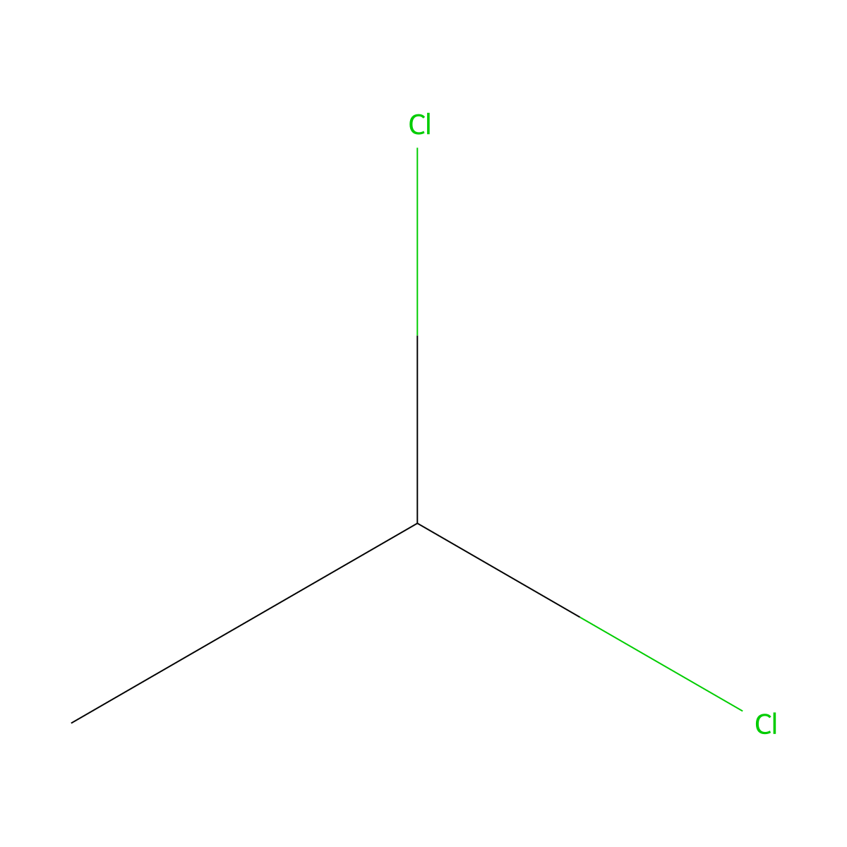1,1-Dichloroethane molecular structure, CAS 1300-21-6