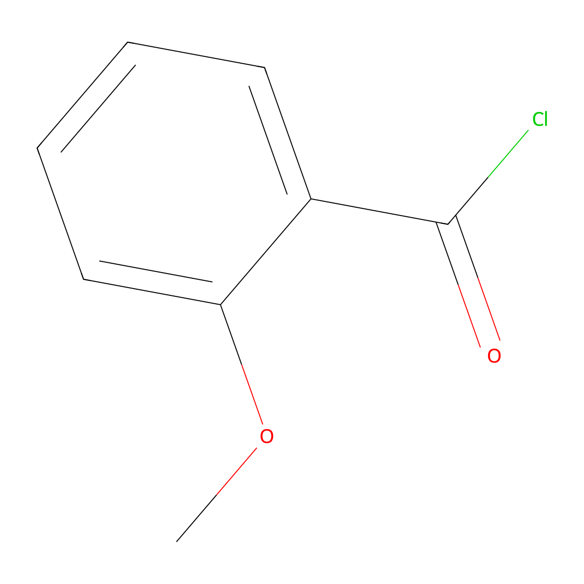 2-Methoxybenzoyl chloride molecular structure, CAS 1300-64-7