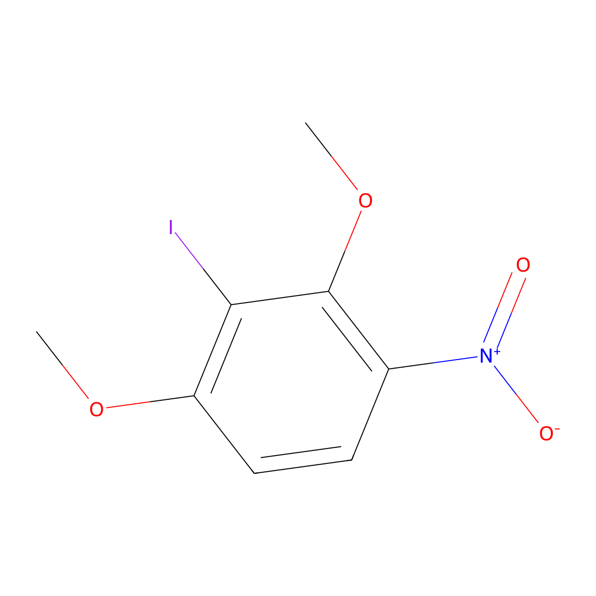 2-Iodo-1,3-dimethoxy-4-nitrobenzene molecular structure, CAS 1300014-97-4