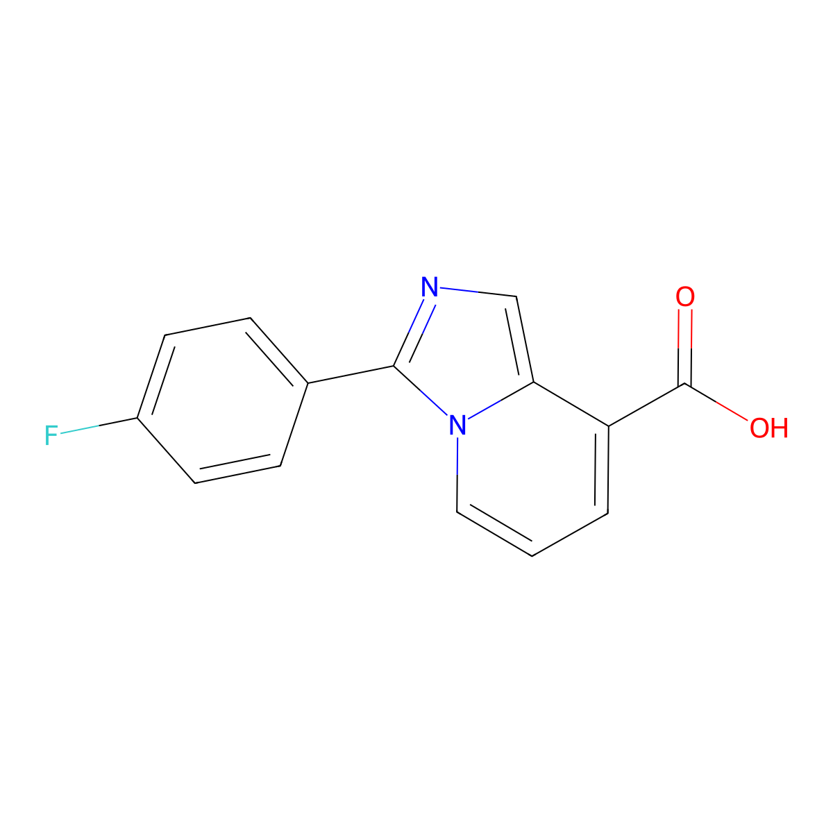 3-(4-Fluorophenyl)imidazo[1,5-a]pyridine-8-carboxylic acid molecular structure, CAS 1300022-19-8