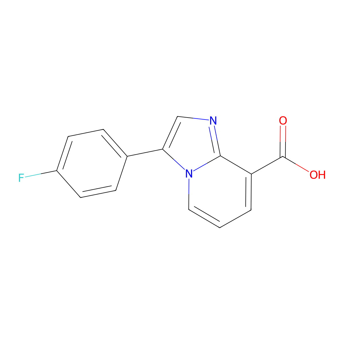 3-(4-Fluorophenyl)imidazo[1,2-a]pyridine-8-carboxylic acid molecular structure, CAS 1300022-42-7