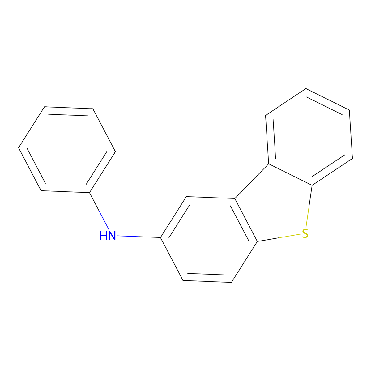 N-phenyl dibenzothiophen-2-amine molecular structure, CAS 1300028-91-4