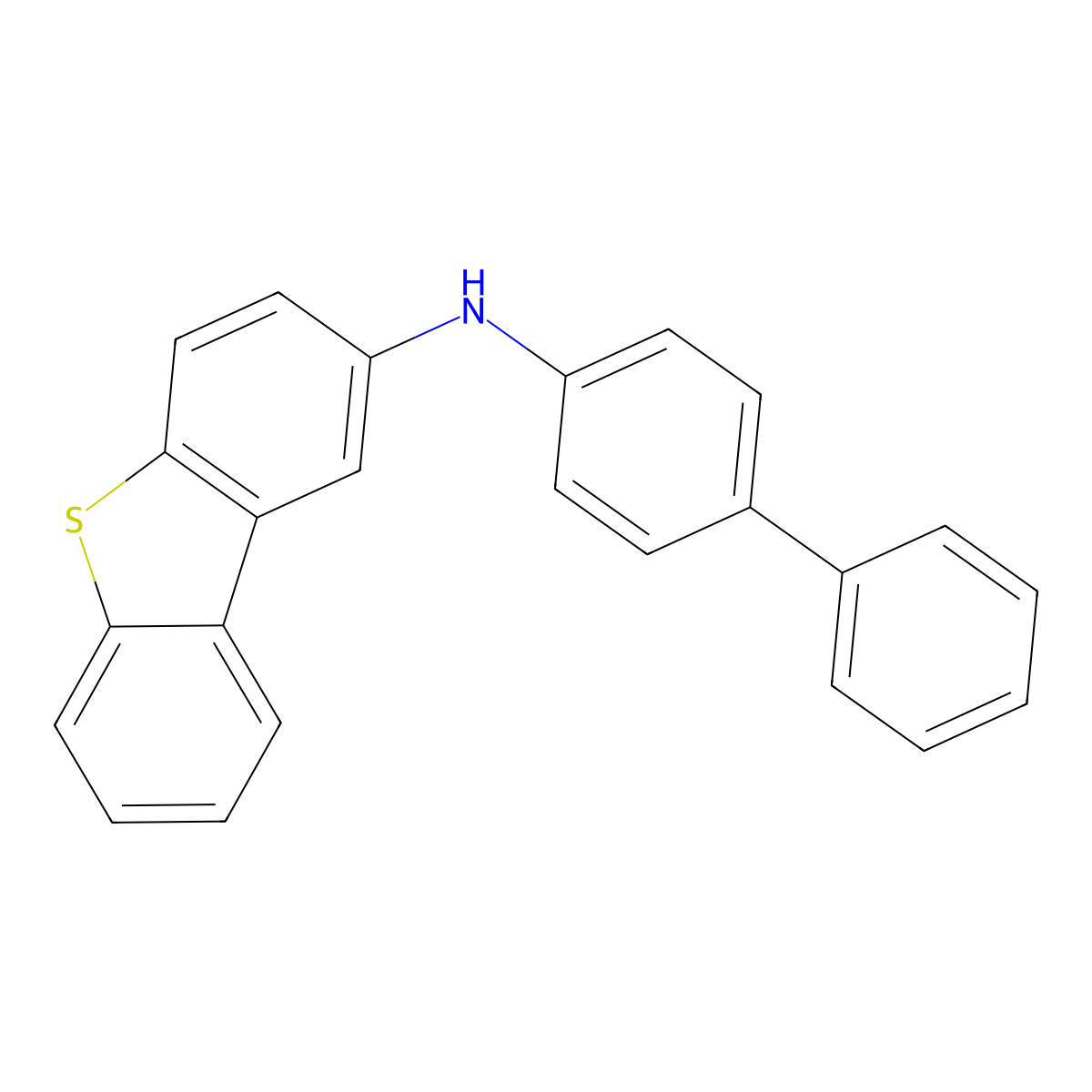 N-([1,1'-biphenyl]-4-yl)dibenzo[b,d]thiophen-2-amine molecular structure, CAS 1300028-93-6