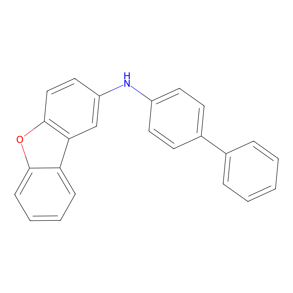 N-[1,1'-biphenyl]-4-yl-2-Dibenzofuranamine molecular structure, CAS 1300028-94-7