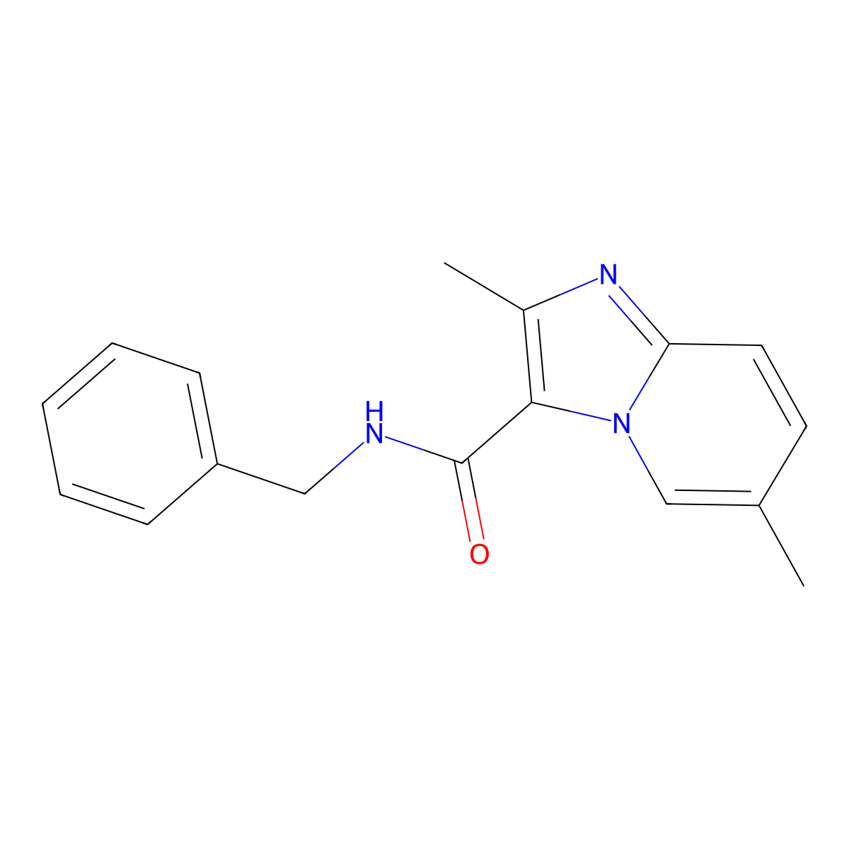 N-benzyl-2,6-dimethylimidazo(1,2-a)pyridine-3-carboxamide molecular structure, CAS 1300029-87-1