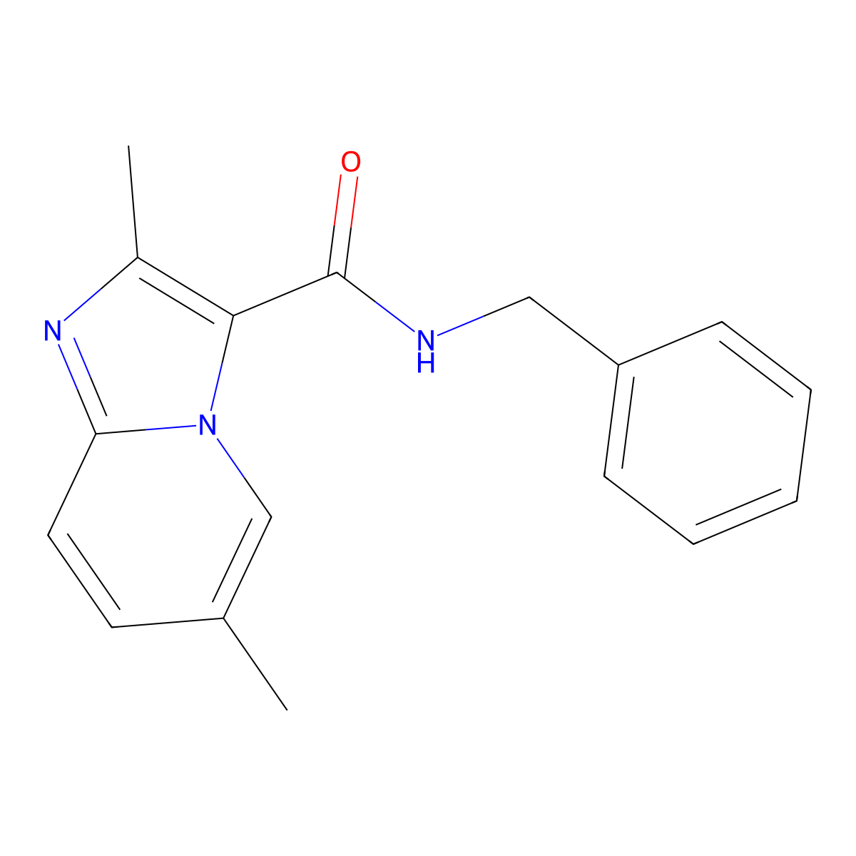 N-benzyl-2,6-dimethylimidazo(1,2-a)pyridine-3-carboxamide molecular structure, CAS 1300029-87-1