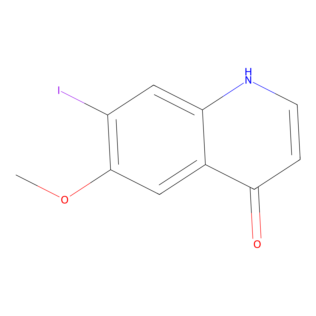 7-Iodo-6-methoxyquinolin-4-ol molecular structure, CAS 1300031-68-8