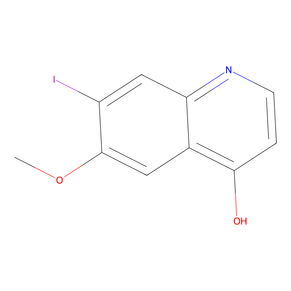 7-Iodo-6-methoxyquinolin-4-ol molecular structure, CAS 1300031-68-8