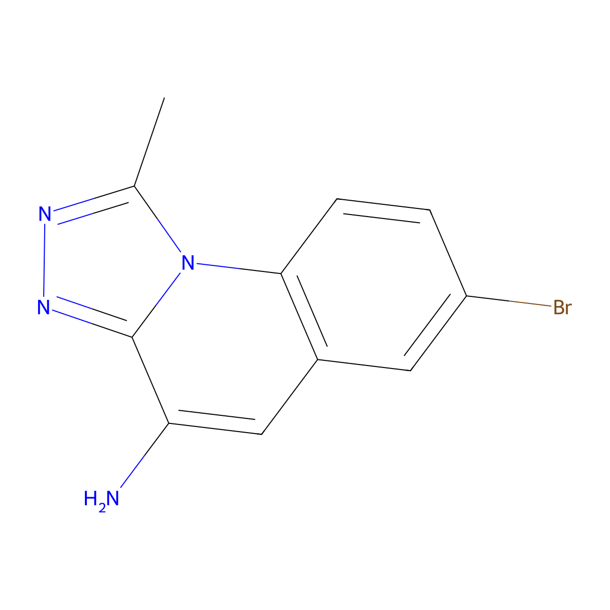 7-Bromo-1-methyl-[1,2,4]triazolo[4,3-a]quinolin-4-amine molecular structure, CAS 1300031-87-1