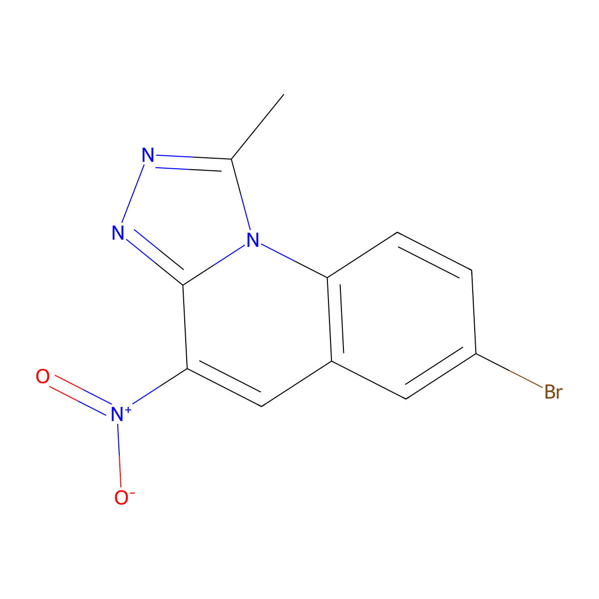 7-Bromo-1-methyl-4-nitro-[1,2,4]triazolo[4,3-a]quinoline molecular structure, CAS 1300031-89-3