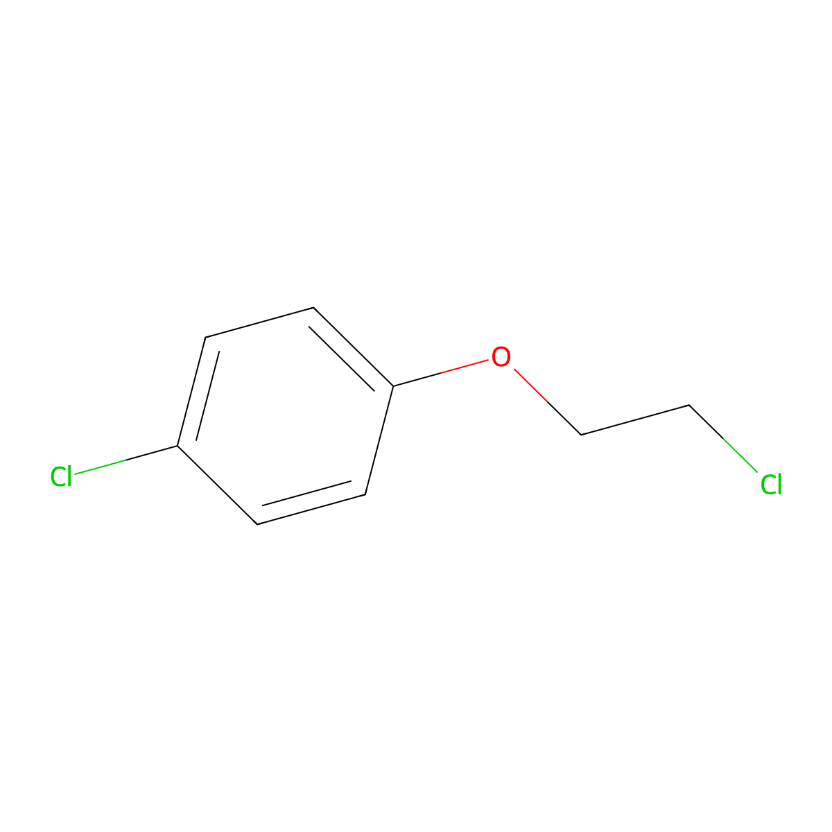 1-Chloro-4-(2-chloroethoxy)benzene molecular structure, CAS 13001-28-0