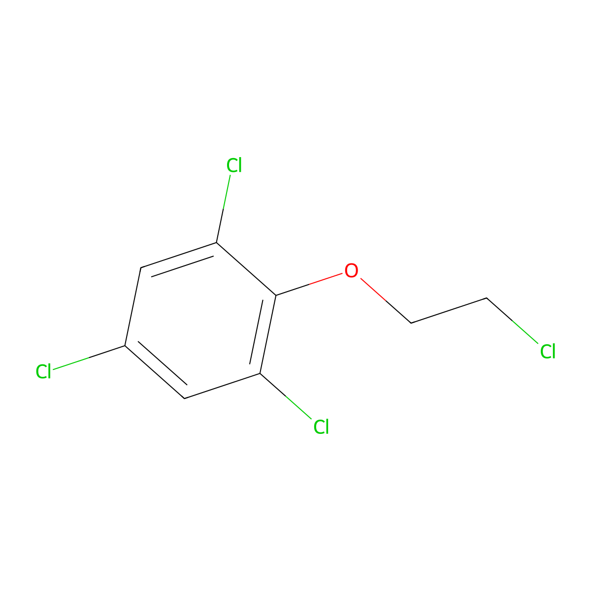 1,3,5-Trichloro-2-(2-chloroethoxy)benzene molecular structure, CAS 13001-29-1