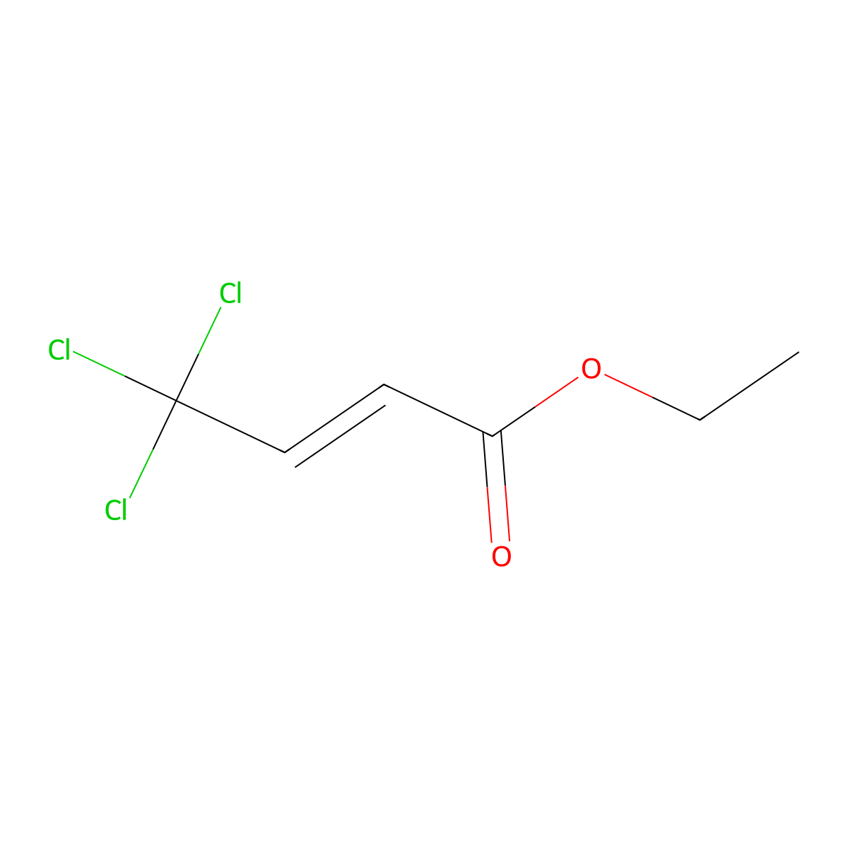 2-Butenoicacid, 4,4,4-trichloro-, ethyl ester molecular structure, CAS 13001-71-3