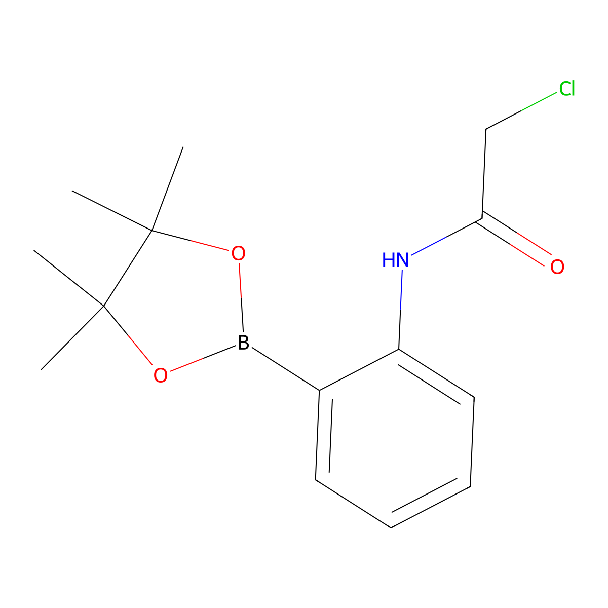 Acetamide, 2-chloro-N-[2-(4,4,5,5-tetramethyl-1,3,2-dioxaborolan-2-yl)phenyl]- molecular structure, CAS 1300115-16-5