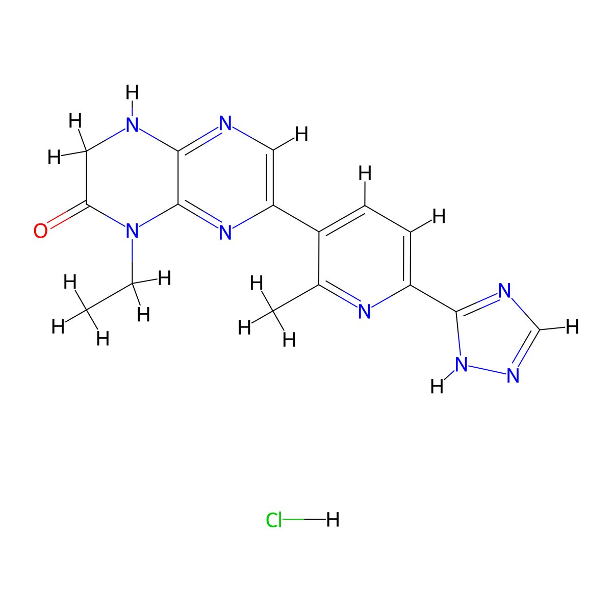 CC-115 hydrochloride molecular structure, CAS 1300118-55-1