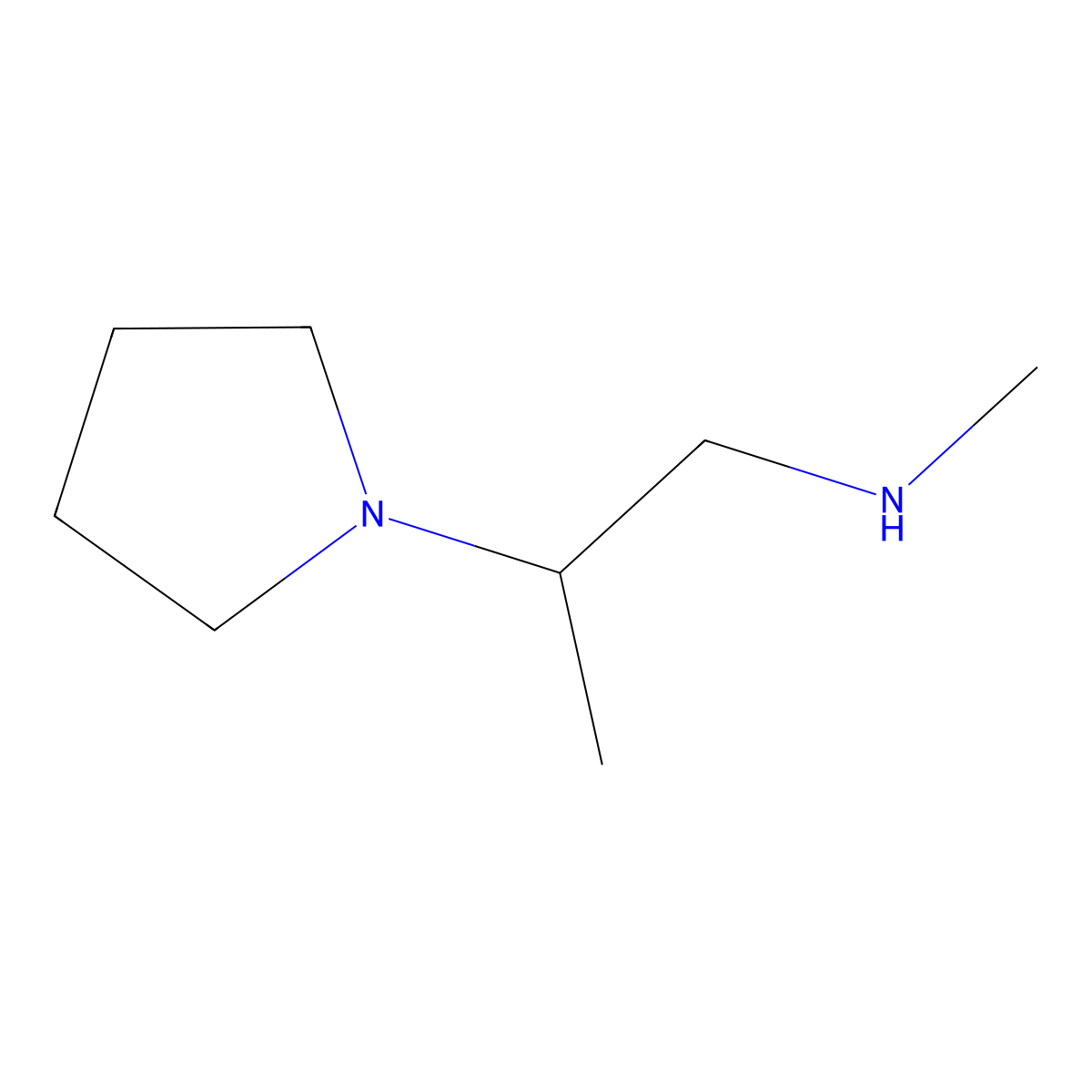 methyl[(2S)-2-(pyrrolidin-1-yl)propyl]amine molecular structure, CAS 130013-82-0