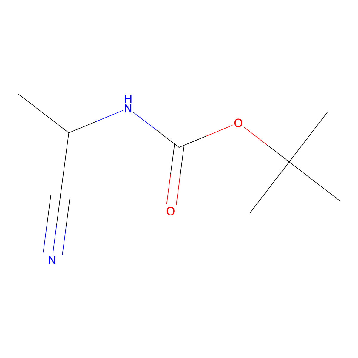 tert-butyl N-((1S)-1-cyanoethyl)carbamate molecular structure, CAS 130013-83-1