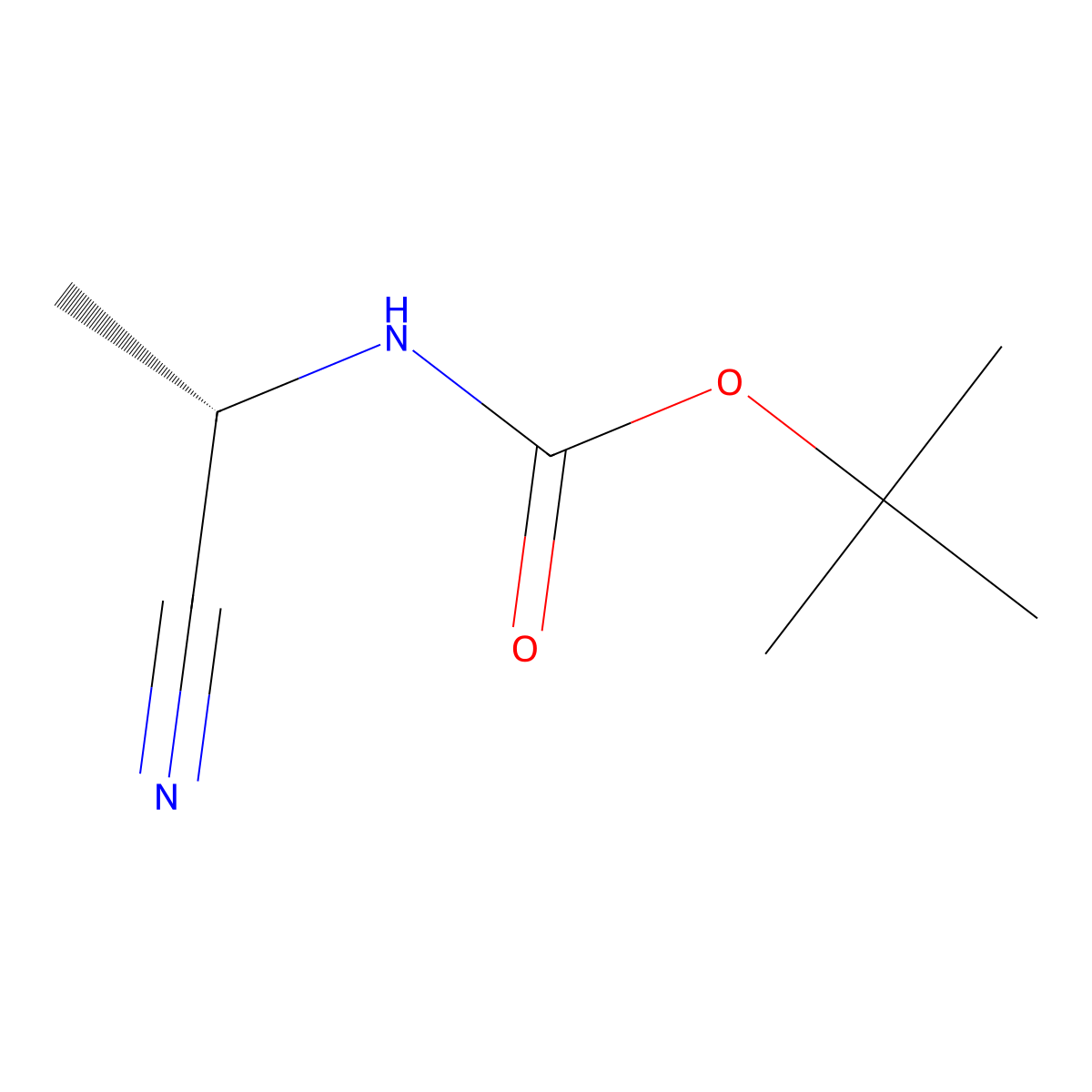 tert-butyl N-((1S)-1-cyanoethyl)carbamate molecular structure, CAS 130013-83-1