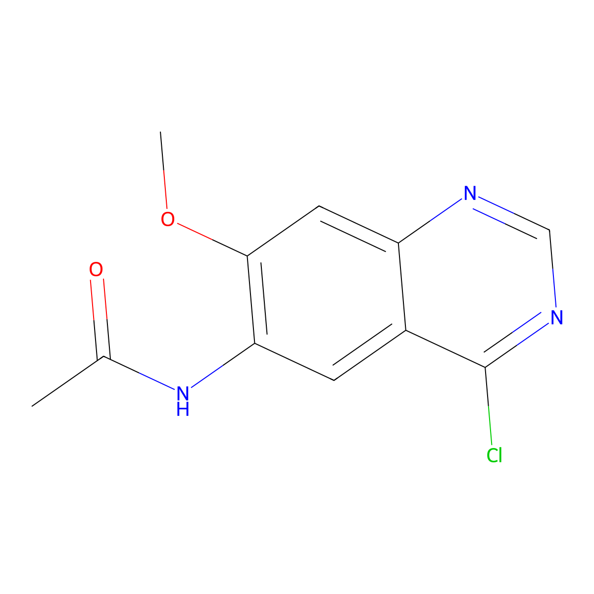 N-(4-Chloro-7-methoxyquinazolin-6-yl)acetamide molecular structure, CAS 130017-54-8