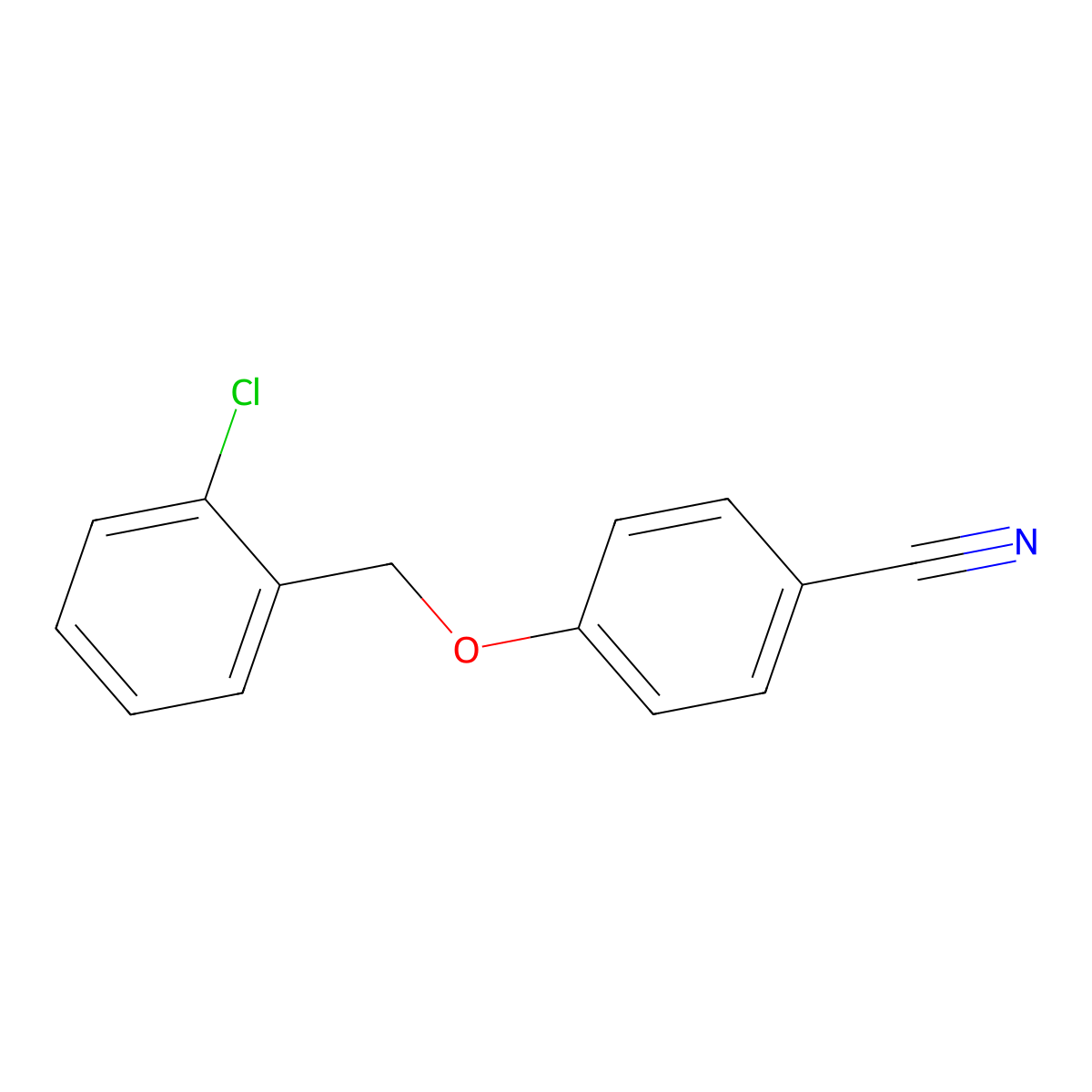 4-((2-Chlorobenzyl)oxy)benzonitrile molecular structure, CAS 130019-44-2