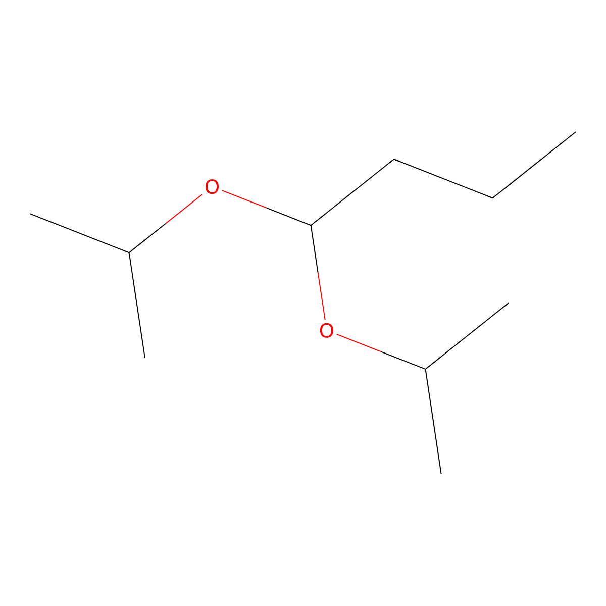 Butane, 1,1-bis(1-methylethoxy)- molecular structure, CAS 13002-15-8