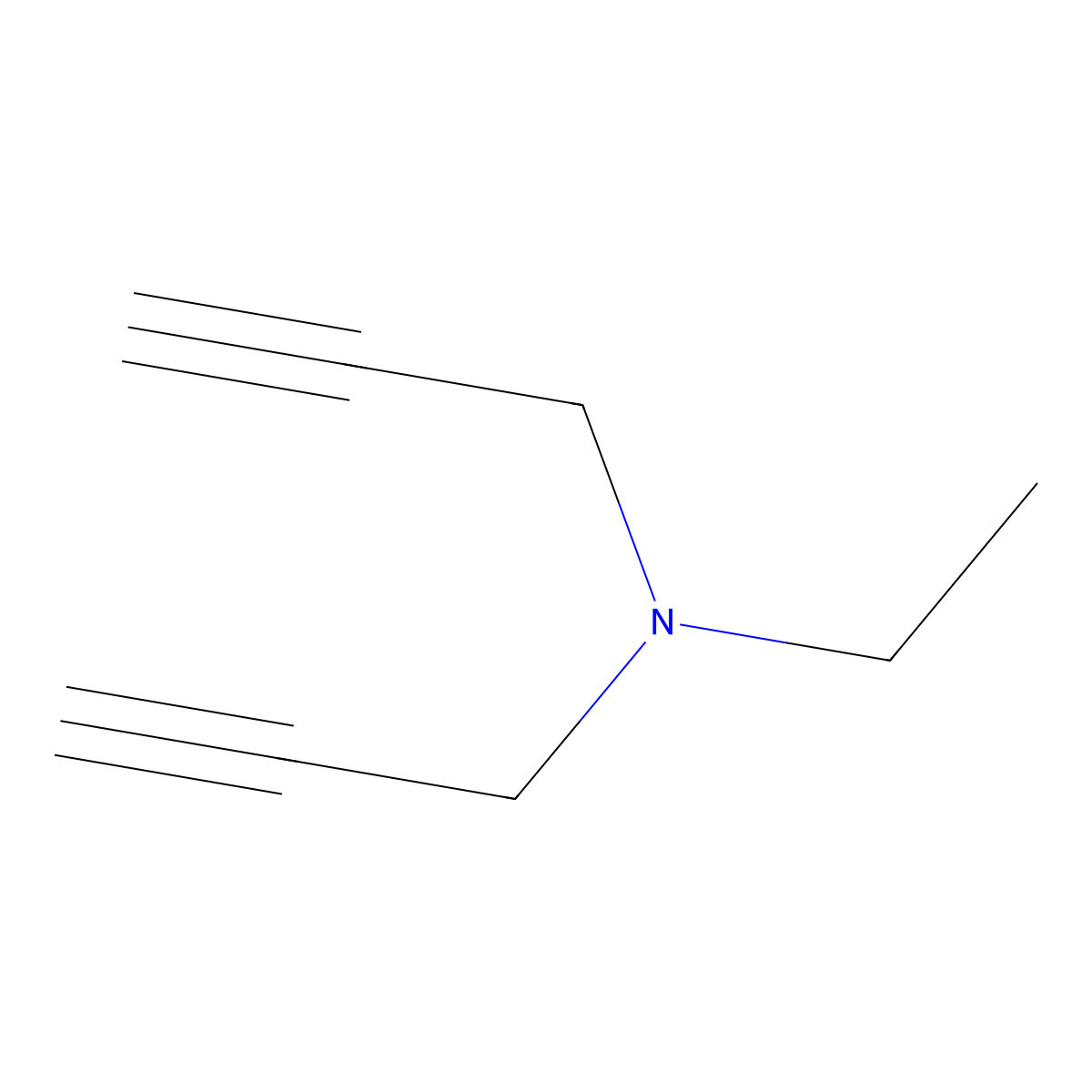 N-ethyl-N-prop-2-ynylprop-2-yn-1-amine molecular structure, CAS 13002-92-1