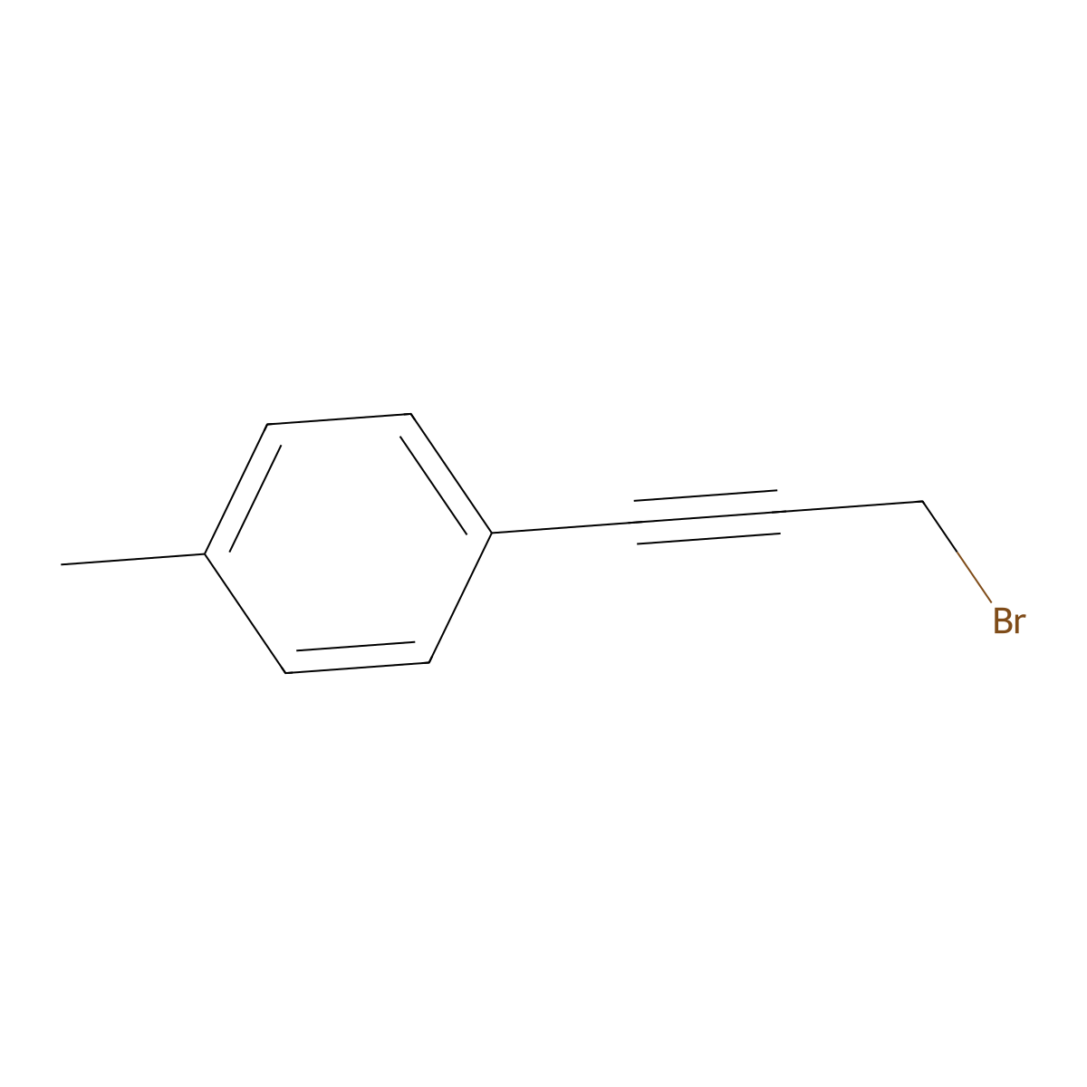 1-(3-Bromoprop-1-yn-1-yl)-4-methylbenzene molecular structure, CAS 130024-90-7