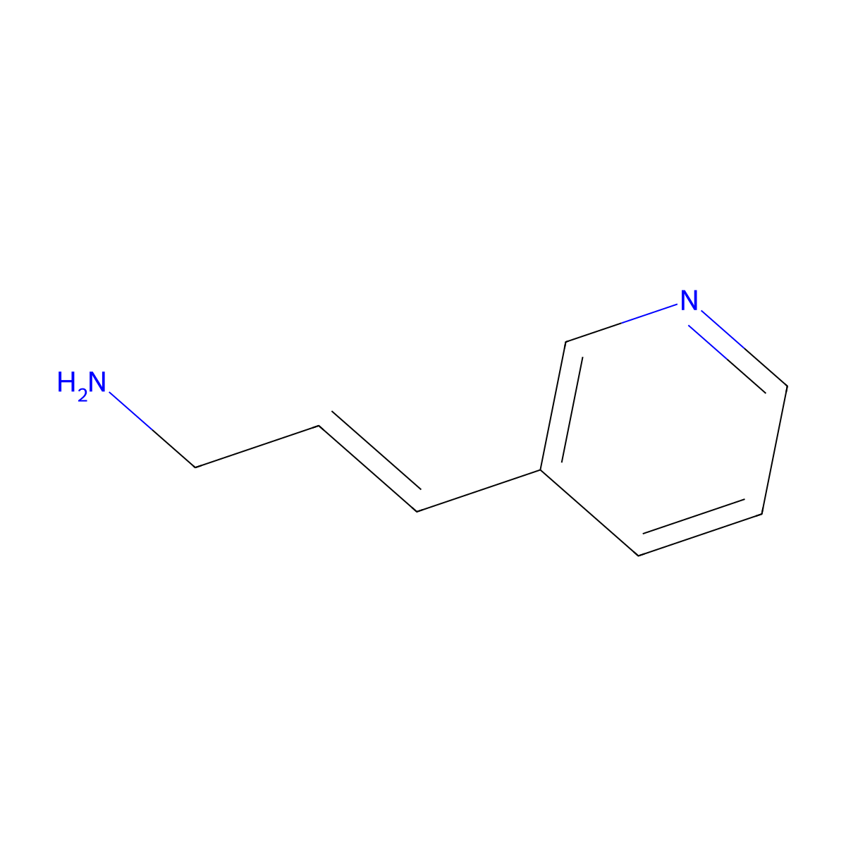 (E)-3-(3-pyridyl)prop-2-en-1-amine molecular structure, CAS 130025-03-5