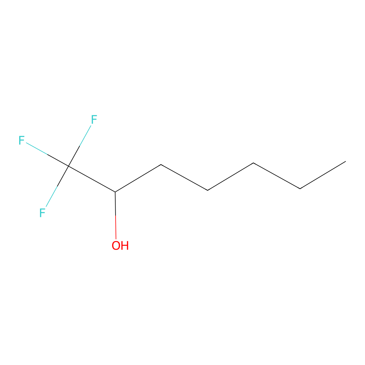 (S)-(-)-1,1,1-Trifluoroheptan-2-ol molecular structure, CAS 130025-35-3