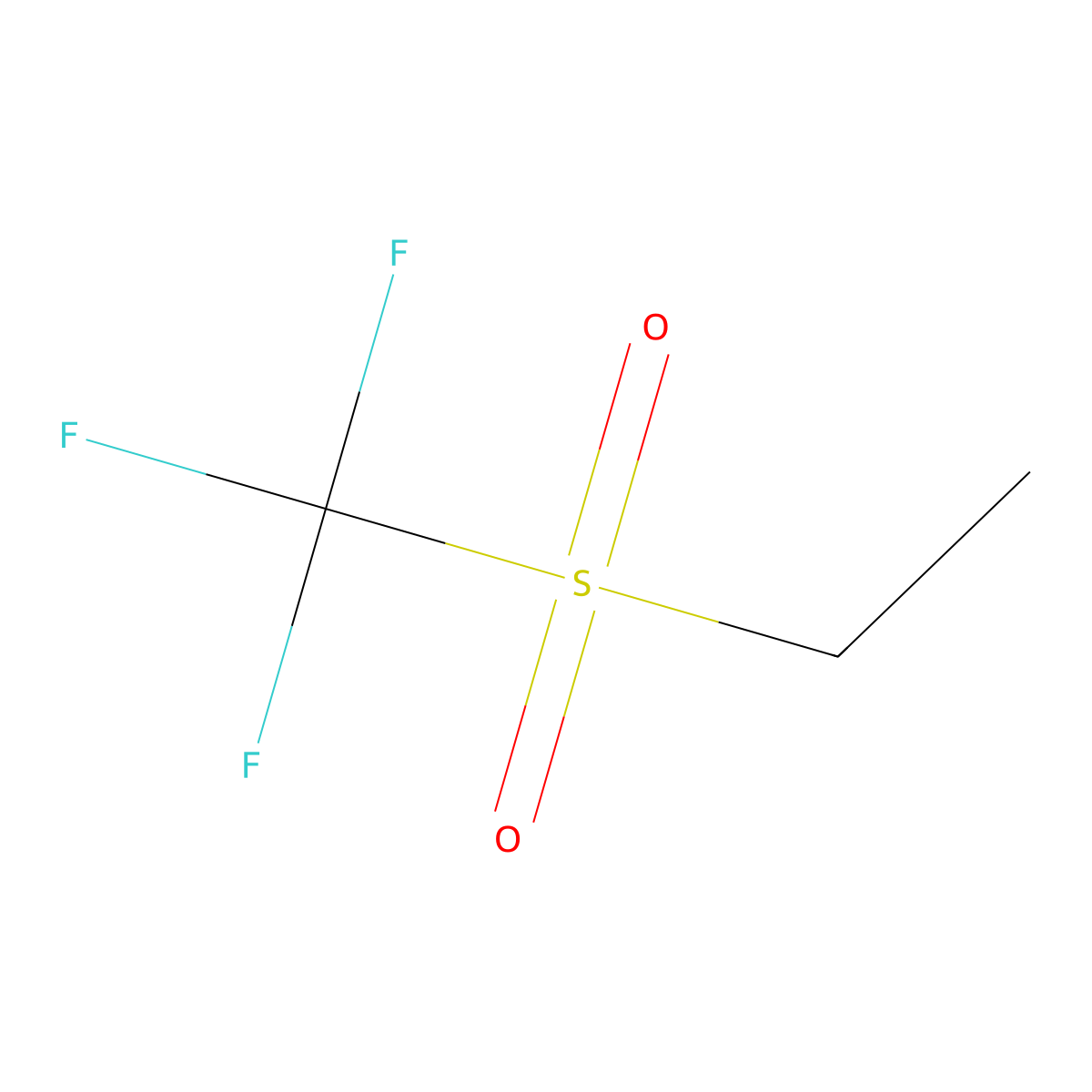 Trifluoromethanesulphonylethane molecular structure, CAS 13003-57-1