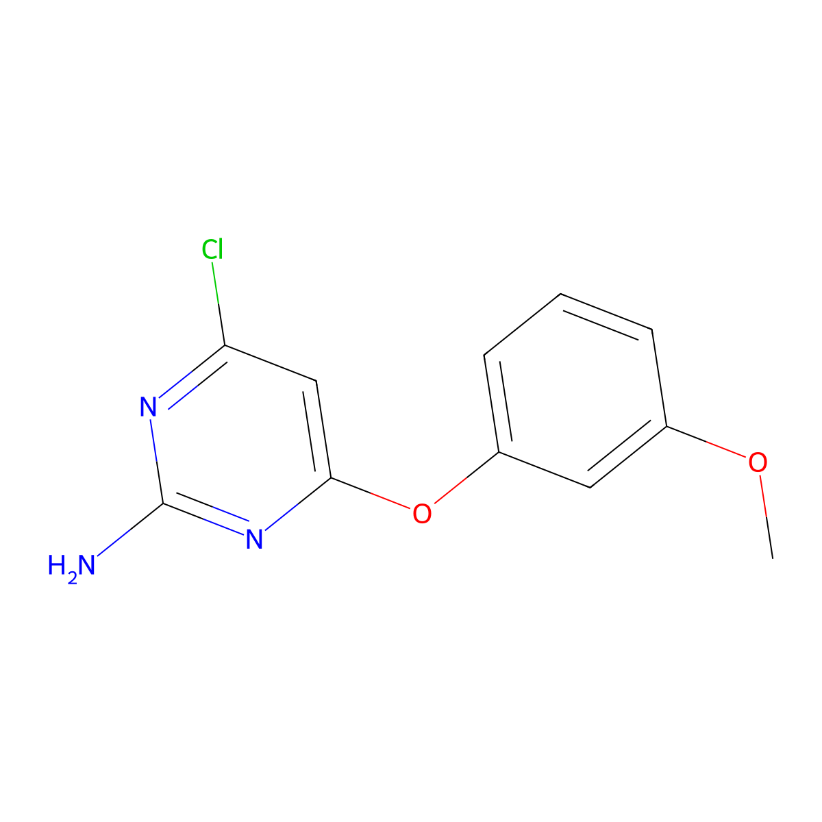 4-Chloro-6-(3-methoxyphenoxy)pyrimidin-2-amine molecular structure, CAS 130035-40-4