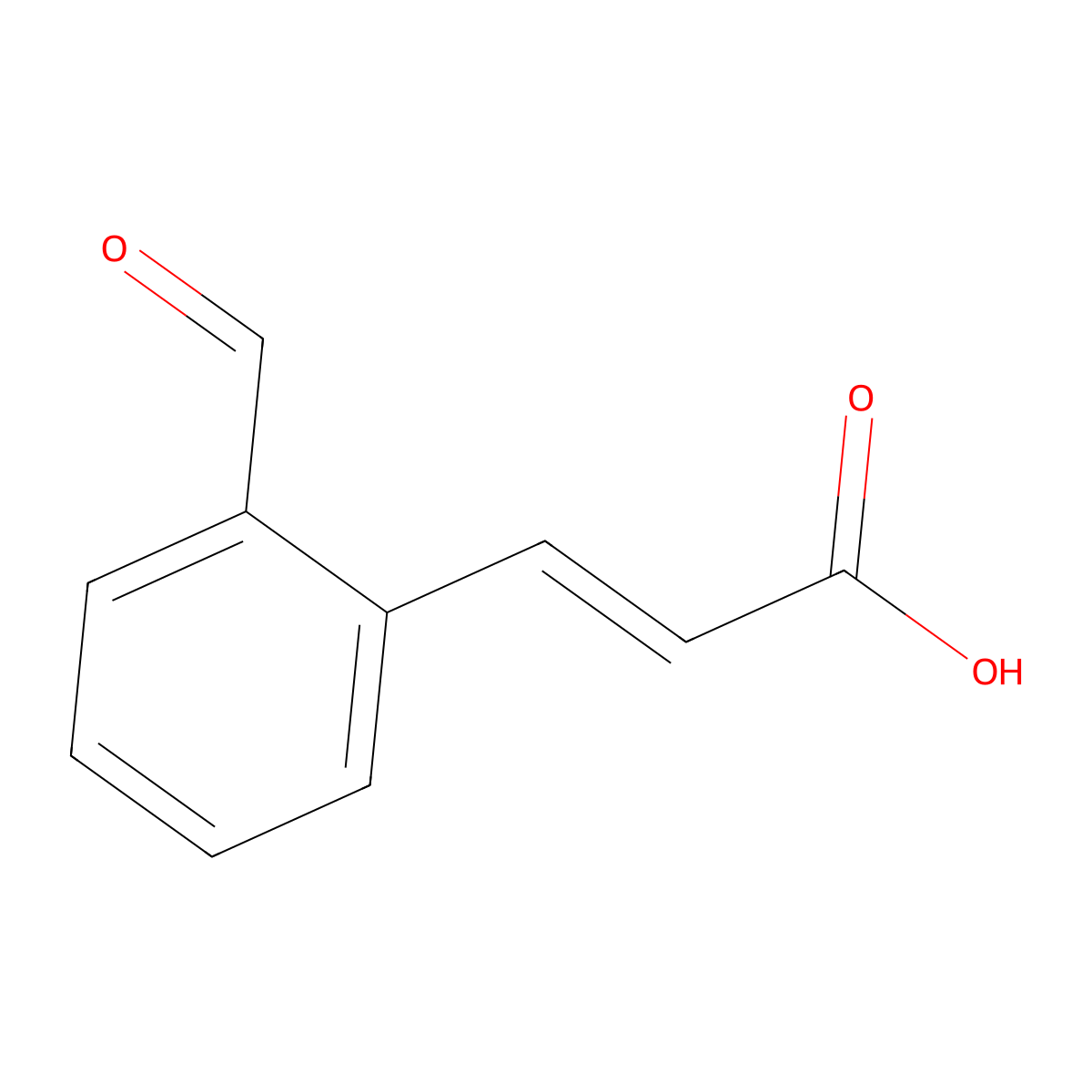 2-Formylcinnamic acid molecular structure, CAS 130036-17-8